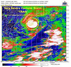 ‘Yaas’ very likely to cross North Odisha-West Bengal Coasts between Paradip and Sagar Islands close to North of Dhamra and South of Balasore, during noon of wednesday, with wind speed of 130-140 kmph gusting to 155 kmph