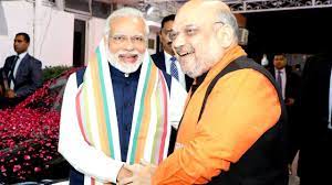 Union Home Minister Shri Amit Shah greeted Prime Minister Shri Narendra Modi on the completion of 7 years of unprecedented achievements