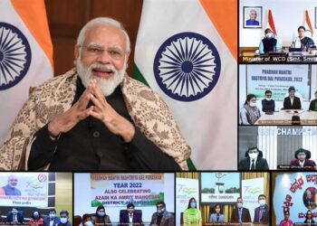 PM interacts with Pradhan Mantri Rashtriya Bal Puraskar awardees
