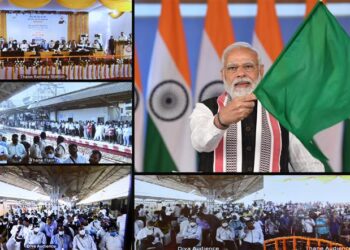 PM dedicates to the nation railway lines connecting Thane and Diva
