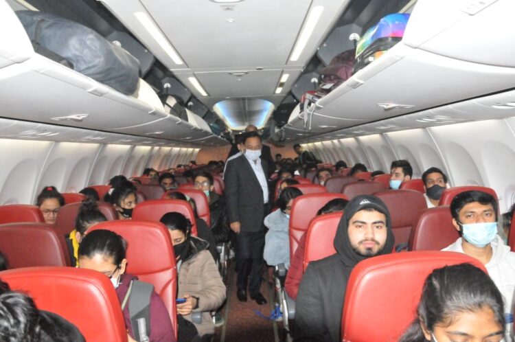 7th Evacuation flight carrying 182 Indian Citizens from Ukraine arrives in Mumbai as part of “Operation Ganga”