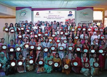 Dr Mansukh Mandaviya, Union Health Minister felicitates Best Women Covid-19 Vaccinators on the occasion of International Women’s Day