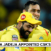 MS Dhoni hands over captaincy of CSK to Ravindra Jadeja