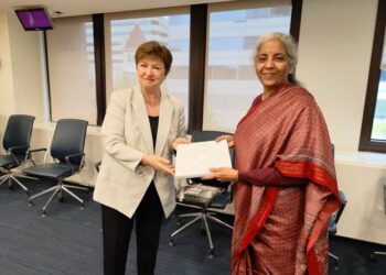 Finance Minister Smt. Nirmala Sitharaman meets IMF Managing Director Ms Kristalina Georgieva in Washington D.C.
