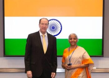 Finance Minister Smt. Nirmala Sitharaman meets World Bank President Mr David Malpass in Washington D.C.