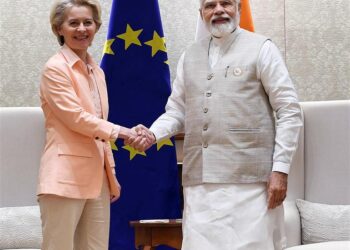 Prime Minister, Shri Narendra Modi holds talk with President of the European Commission, Ursula Von der Leyen in New Delhi