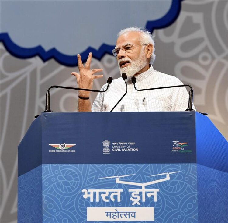 PM inaugurates India's biggest Drone Festival - Bharat Drone Mahotsav 2022