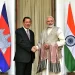 Prime Minister Shri Narendra Modi and H.E. Samdech Akka Moha Sena Padei Techo Hun Sen, Prime Minister of Cambodia