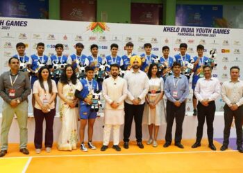 Sports Minister Shri Anurag Singh Thakur meets and felicitates Khelo India Kabaddi Champions