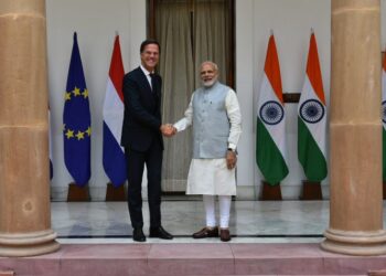 Prime Minister Shri Narendra Modi and H.E. Mr. Mark Rutte, Prime Minister of the Netherlands