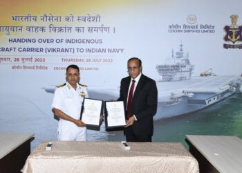 DELIVERY OF INDIGENOUS AIRCRAFT CARRIER (IAC) 'VIKRANT' TO NAVY