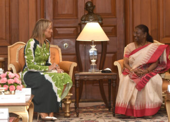 Queen Maxima of the Netherlands calls on the President