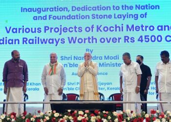 PM lays the foundation stone and dedicates to the nation various projects of Kochi Metro and Indian Railways worth over Rs. 4500 crore in Kochi