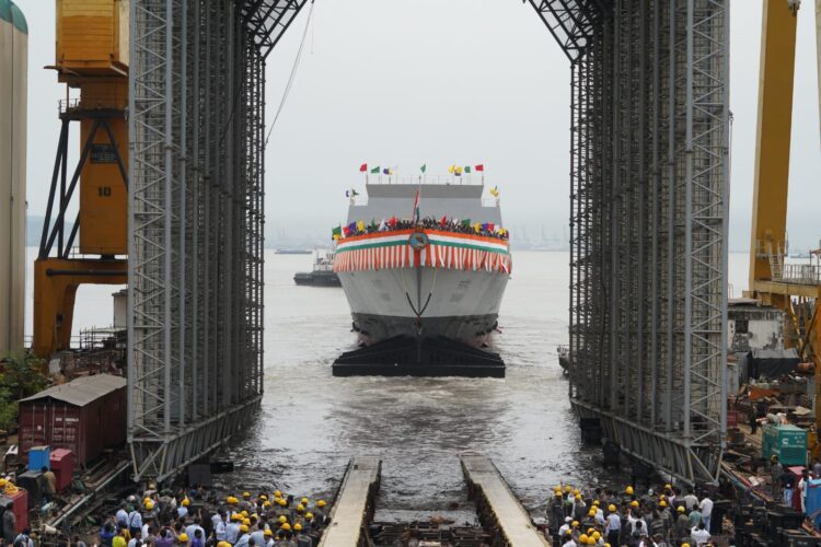 The Indian Navy's fifth Stealth Frigate of P17A YD 12653 (TARAGIRI) Launched
