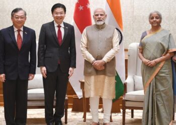 Call on the Prime Minister by the Joint India-Singapore Ministerial Delegation