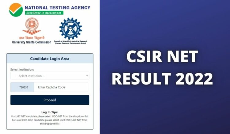 CSIR UGC-NET 2022 result declared at csirnet.nta.nic.in