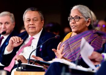 Union Finance Minister attends the International Monetary and Financial Committee in Washington DC
