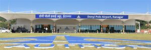 PM at Arunachal Pradesh’s first greenfield airport, Donyi Polo Airport ,in Itanagar on November 19, 2022.