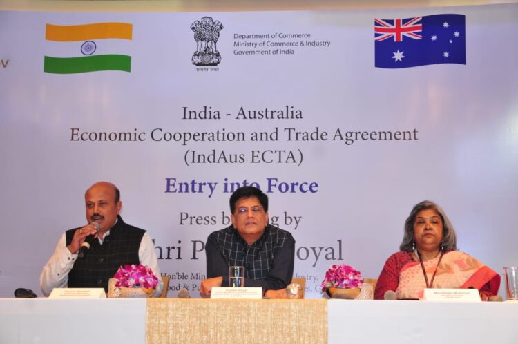India Australia Economic and Cooperation Trade Agreement comes into force