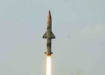 launch of Short-Range Ballistic Missile, Prithvi-II, carried out off Odisha coast