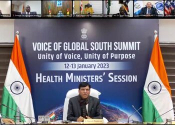 Union Health Minister Dr Mansukh Mandaviya chairs Health Ministers’ virtual Session of “Voice of Global South Summit – 2023” titled: Cooperation to build resilient healthcare systems