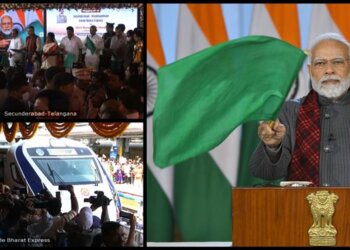 PM flags off Vande Bharat Express train connecting Secunderabad with Visakhapatnam via video conferencing