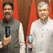 Shri Dharmendra Pradhan with Shri Ashwini Vaishnaw successfully tests the ‘BharOS’, a Made in India mobile operating system developed by IIT Madras