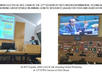 India elected as Vice-Chair at the 12th session of FAO’s Intergovernmental Technical Working Group (ITWG) on Animal Genetic Resources (AnGR) for Food and Agriculture