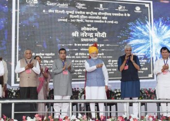 PM dedicates to the nation Delhi – Dausa – Lalsot section of Delhi Mumbai Expressway in Dausa, Rajasthan
