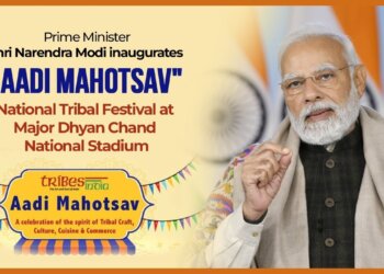 PM inaugurates Aadi Mahotsav at Major Dhyan Chand National Stadium in Delhi