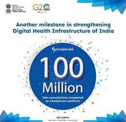 Union Health Minister, Dr Mansukh Mandaviya hails the “eSanjeevani” landmark milestone of providing telemedicine services to more than 10 Crore patients