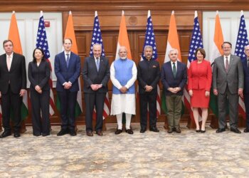 A US Congressional delegation of nine Senators led by Senate Majority Leader Charles Schumer calls on Prime Minister Narendra Modi