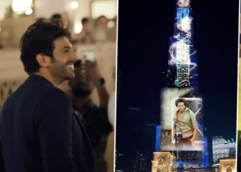 Kartik Aaryan Showcases Promotional Teaser Of ‘Shehzada’ On Burj Khalifa
