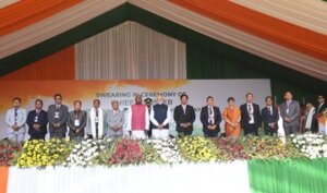 he Prime Minister, Shri Narendra Modi has attended the oath taking ceremony of Meghalaya Chief Minister, Shri Conrad K Sangma and his ministerial team. Shri Modi has congratulated those who took oath today.

The Prime Minister tweeted;

“Attended the oath taking ceremony of Shri @SangmaConrad Ji and his ministerial team. Congratulations to those who took oath. Best wishes to them in their pursuit of taking Meghalaya to new heights of growth.”