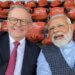 PM and Australian PM witness part of 4th Commemorative Test Match of Border-Gavaskar Trophy at Narendra Modi Stadium in Ahmedabad, Gujarat