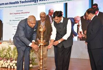 Vice President Shri Jagdeep Dhankhar inaugurates International Symposium on Health Technology Assessment (HTA) in presence of Union Health and Family Welfare Minister, Dr. Mansukh Mandaviya