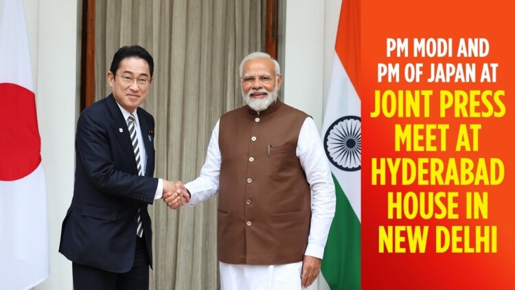 Prime Minister Shri Narendra Modi’s at the Joint Press Meeting with the Prime Minister of Japan AT Hyderabad House In New Delhi