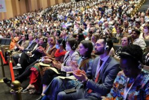 Gathering at One World TB Summit in Varanasi, Uttar Pradesh