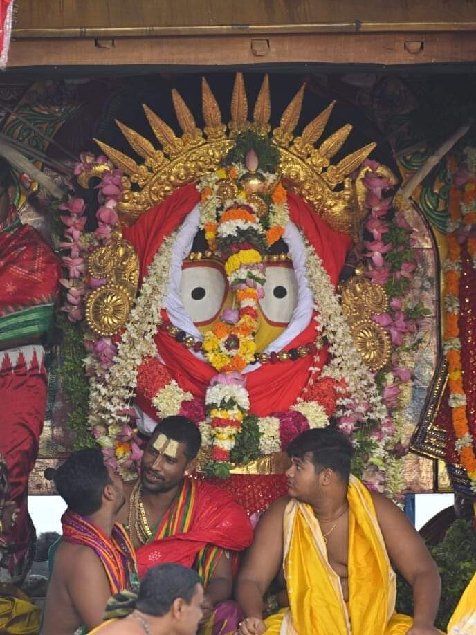 Devi Subhadra in golden attire