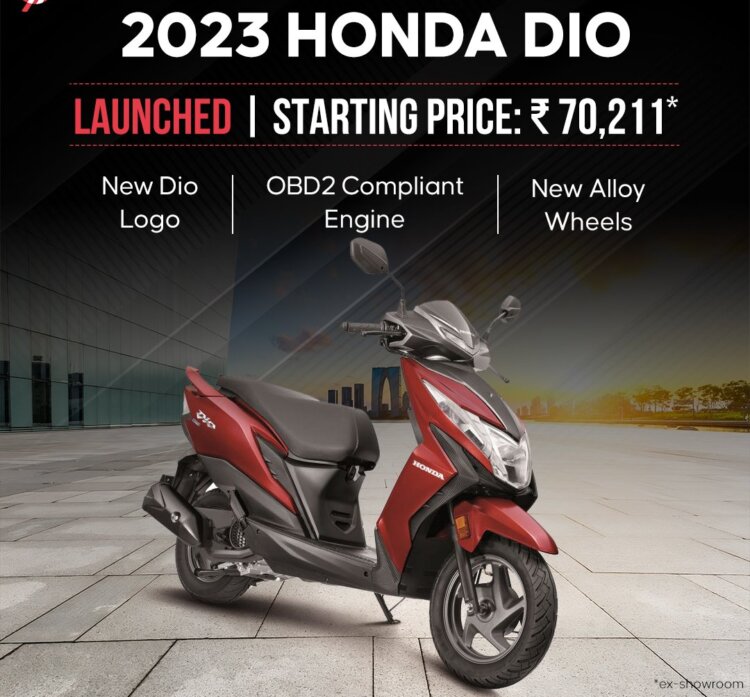 Honda Dio 2023 launched in India, price starts at Rs 70,211
