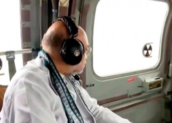 Union Home Minister Amit Shah Conducts Aerial Survey Of Cyclone-Hit Areas In Gujarat