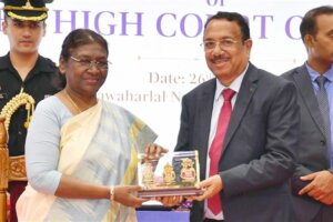 The President of India, Smt Droupadi Murmu graces the valedictory function of 75th year celebrations of the High Court of Orissa, in Cuttack on July 26, 2023.