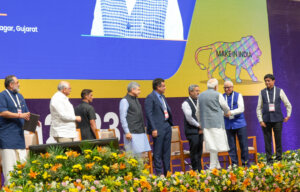 PM attends the inauguration of Semicon India 2023 at Gandhinagar, in Gujarat on July 28, 2023.