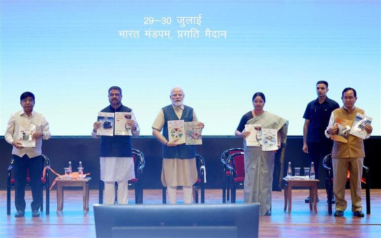 PM inaugurates Akhil Bhartiya Shiksha Samagam at Bharat Mandapam in Delhi