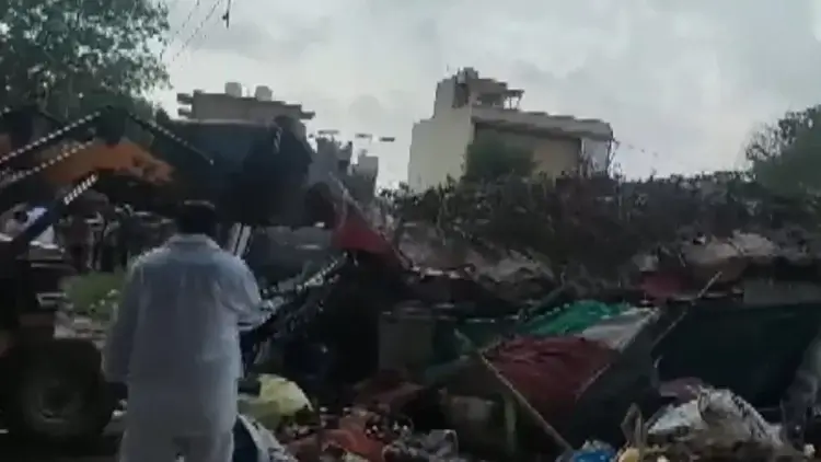 Administration's big action in Nuh! Bulldozers run on illegal slums