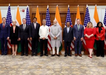 A US Congressional delegation calls on Prime Minister Narendra Modi