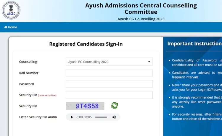 AYUSH NEET PG Round 2 Counselling: Registration Deadline