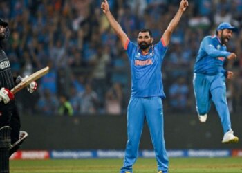 Shami 7-57 Powers India to 70-Run Victory, India Reaches Final