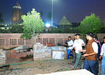 5T Chairman Reviews Srimandira Parikrama Project, Takes Stock Of Progress At Early Hours