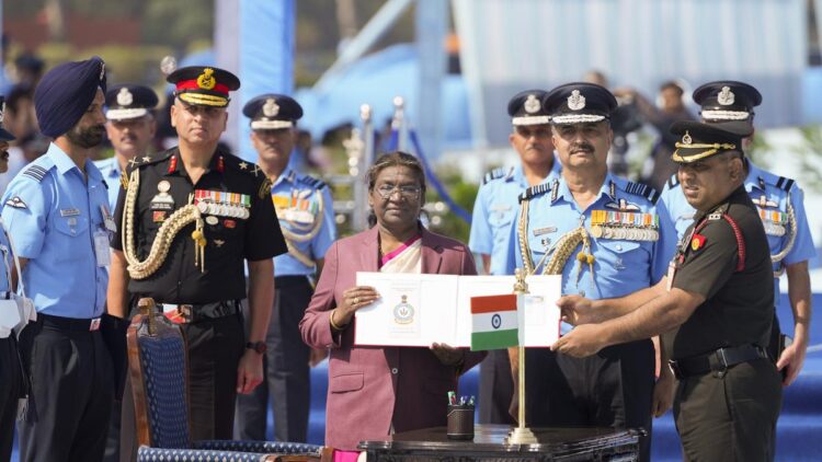 PRESIDENT OF INDIA PRESENTS PRESIDENT’S STANDARD AND PRESIDENT’S COLOURS TO FOUR UNITS OF INDIAN AIR FORCE